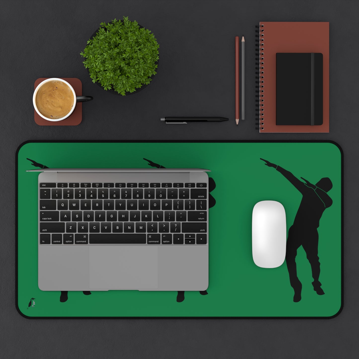 Desk Mat: Dance Dark Green