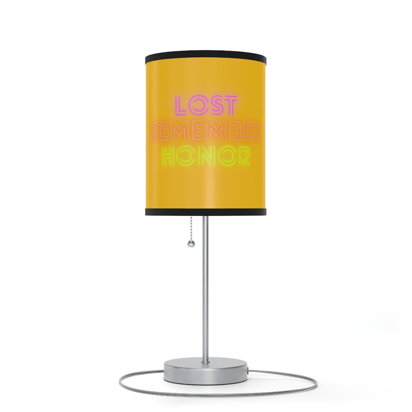 Lamp on a Stand, US|CA plug: Weightlifting Yellow