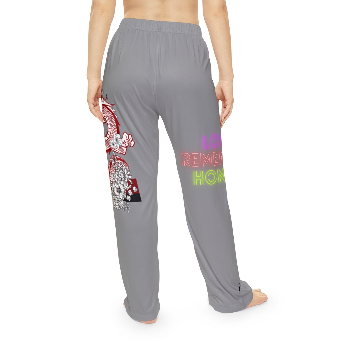 Women's Pajama Pants: Dragons Grey