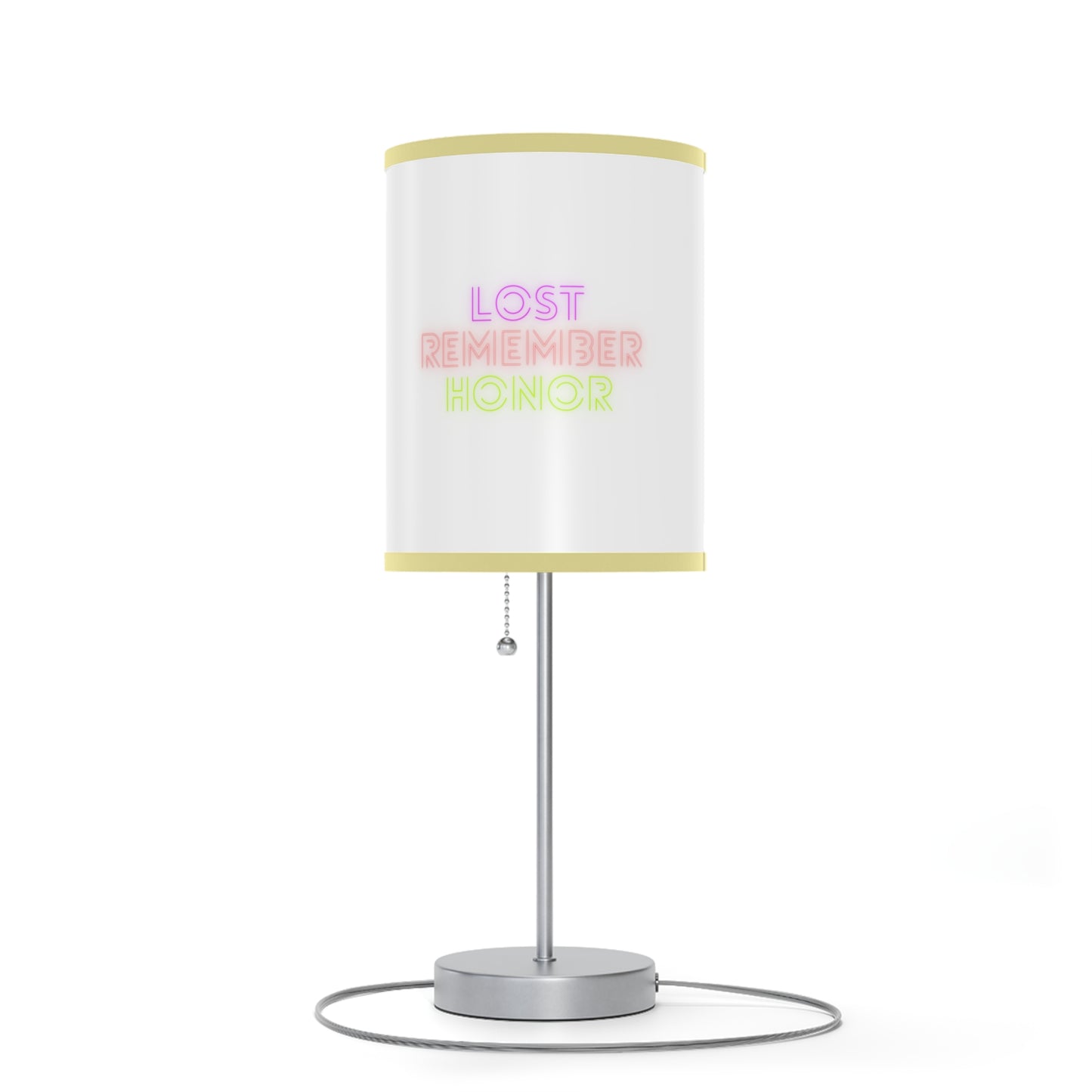 Lamp on a Stand, US|CA plug: LGBTQ Pride White