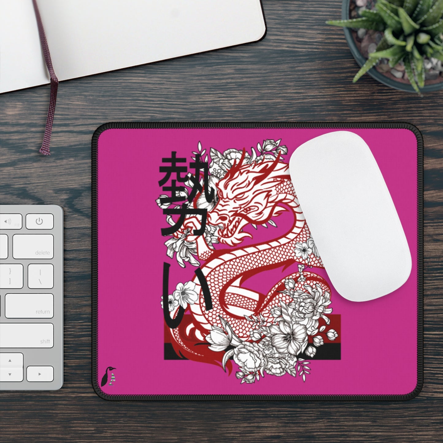 Gaming Mouse Pad: Dragons Pink