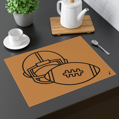 Placemat, 1pc: Football Lite Brown