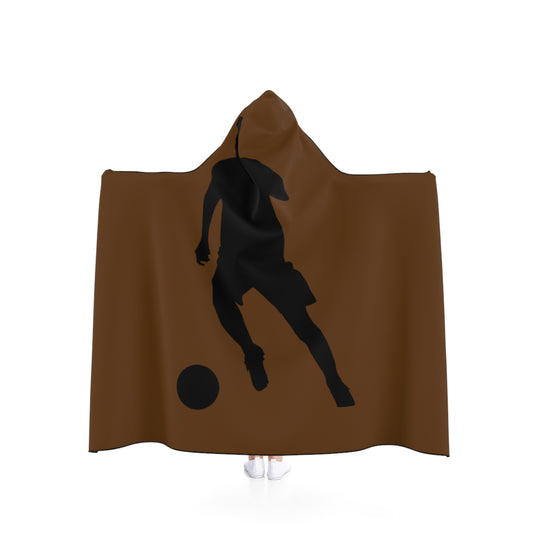 Hooded Blanket: Soccer Brown