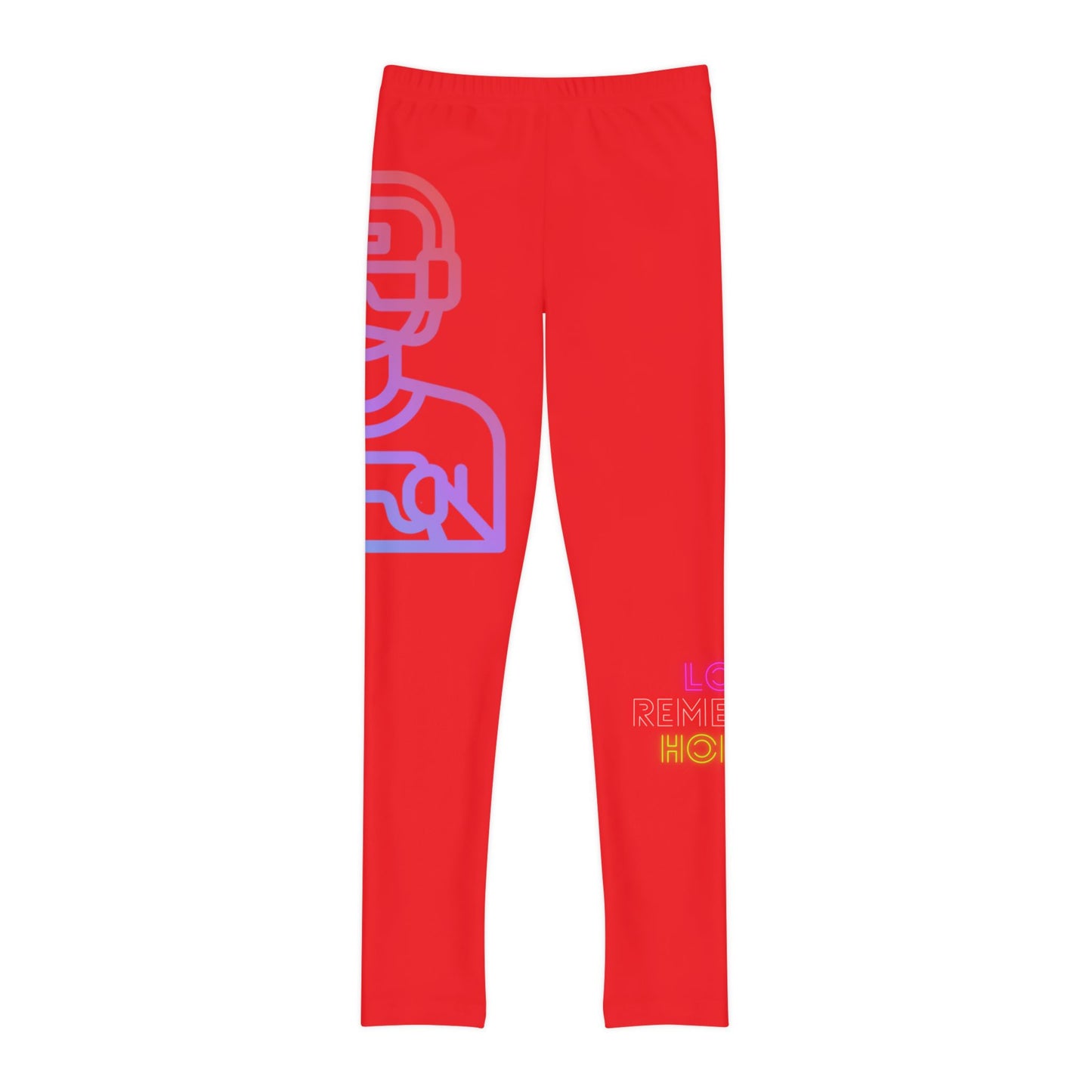 Youth Full-Length Leggings: Gaming Red