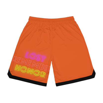 Basketball Rib Shorts: Crazy Penguin World Logo Orange