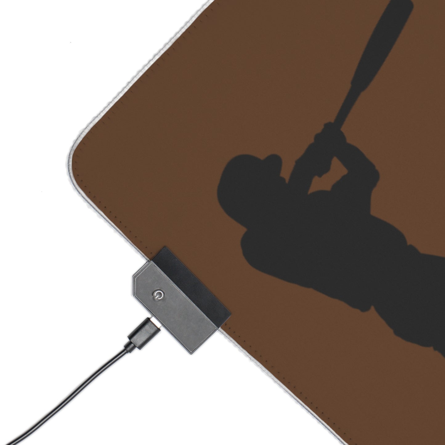 LED Gaming Mouse Pad: Baseball Brown