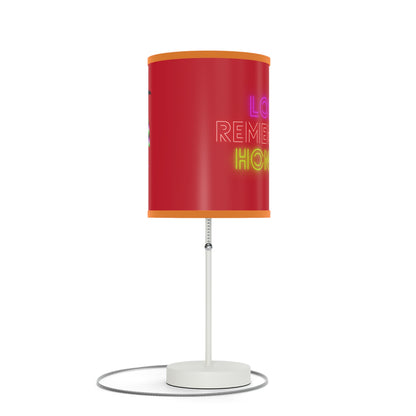 Lamp on a Stand, US|CA plug: Crazy Penguin World Logo Dark Red