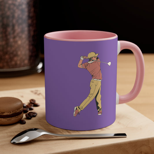 Accent Coffee Mug, 11oz: Golf Lite Purple