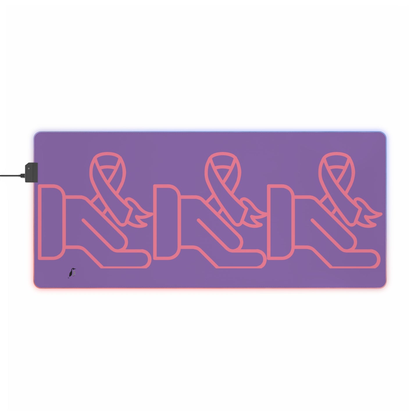 LED Gaming Mouse Pad: Fight Cancer Lite Purple