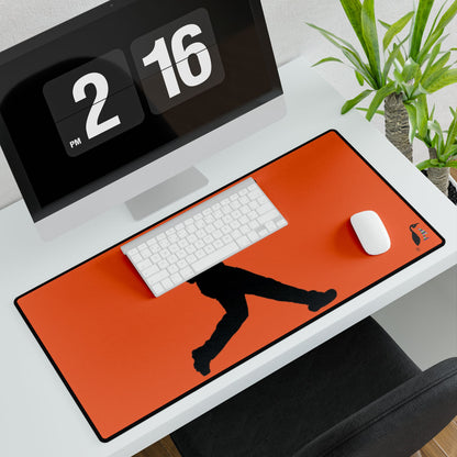 Desk Mats: Baseball Orange