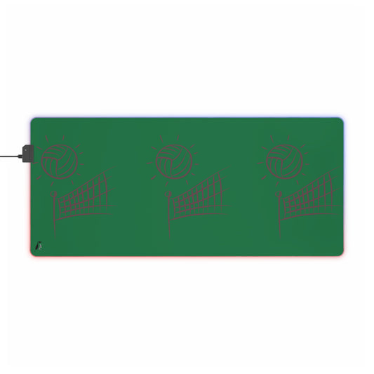 LED Gaming Mouse Pad: Volleyball Dark Green