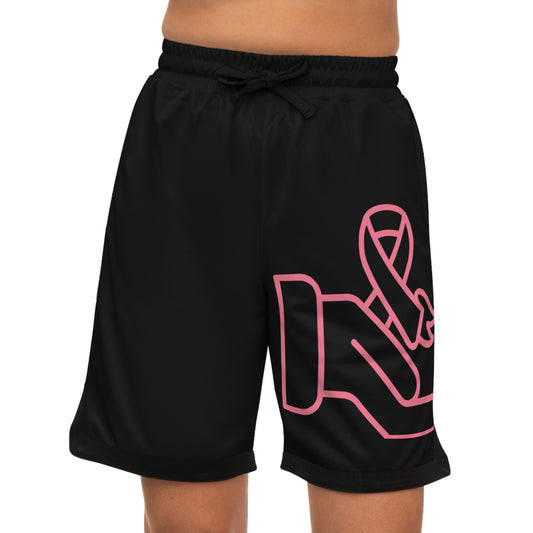 Basketball Rib Shorts: Fight Cancer Black