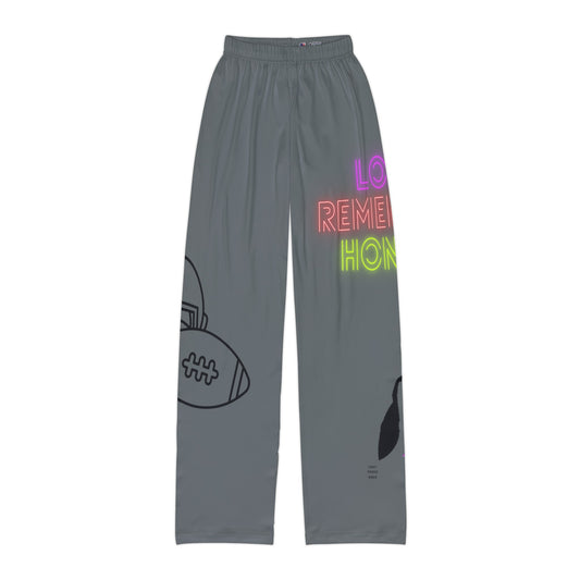 Kids Pajama Pants: Football Dark Grey