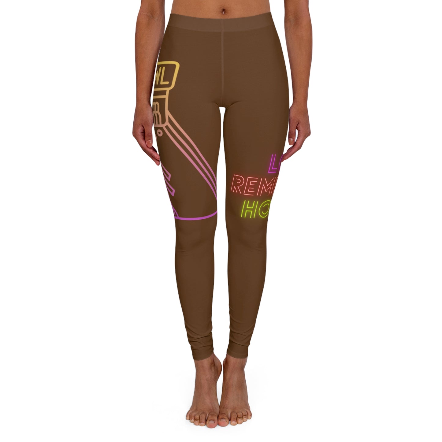 Women's Spandex Leggings: Bowling Brown