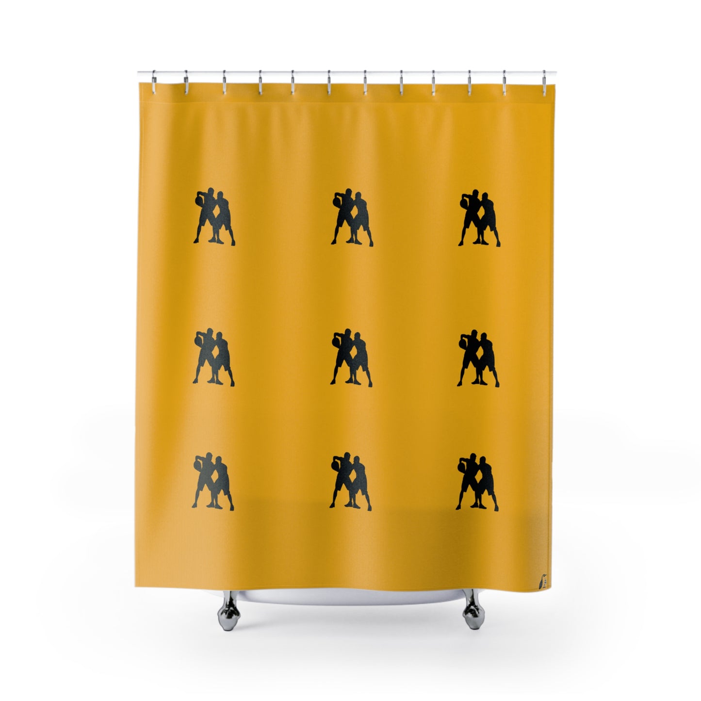 Shower Curtains: #2 Basketball Yellow