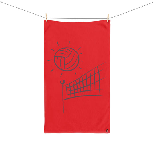 Hand Towel: Volleyball Red