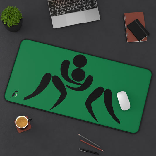 Desk Mat: Wrestling Dark Green