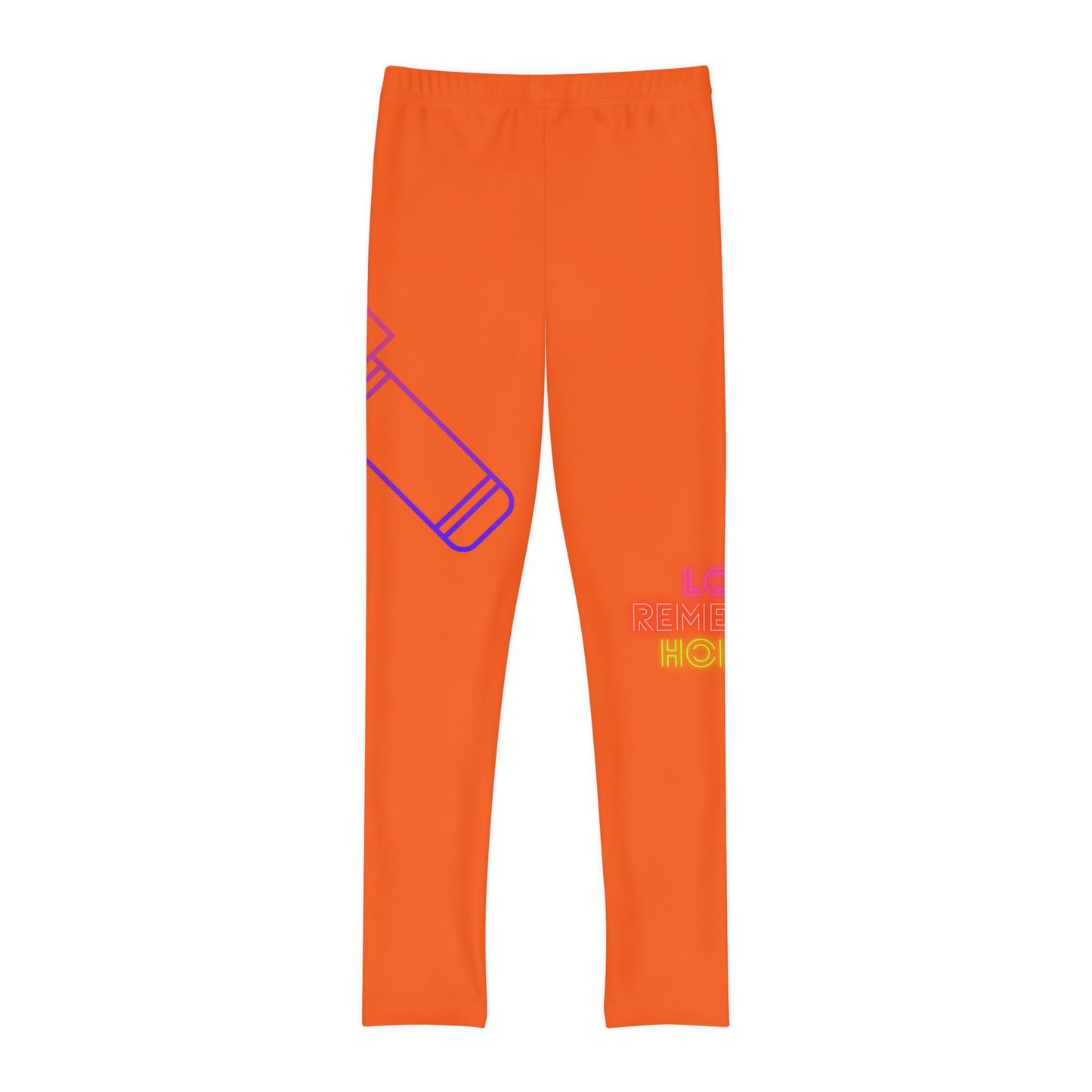 Youth Full-Length Leggings: Music Orange