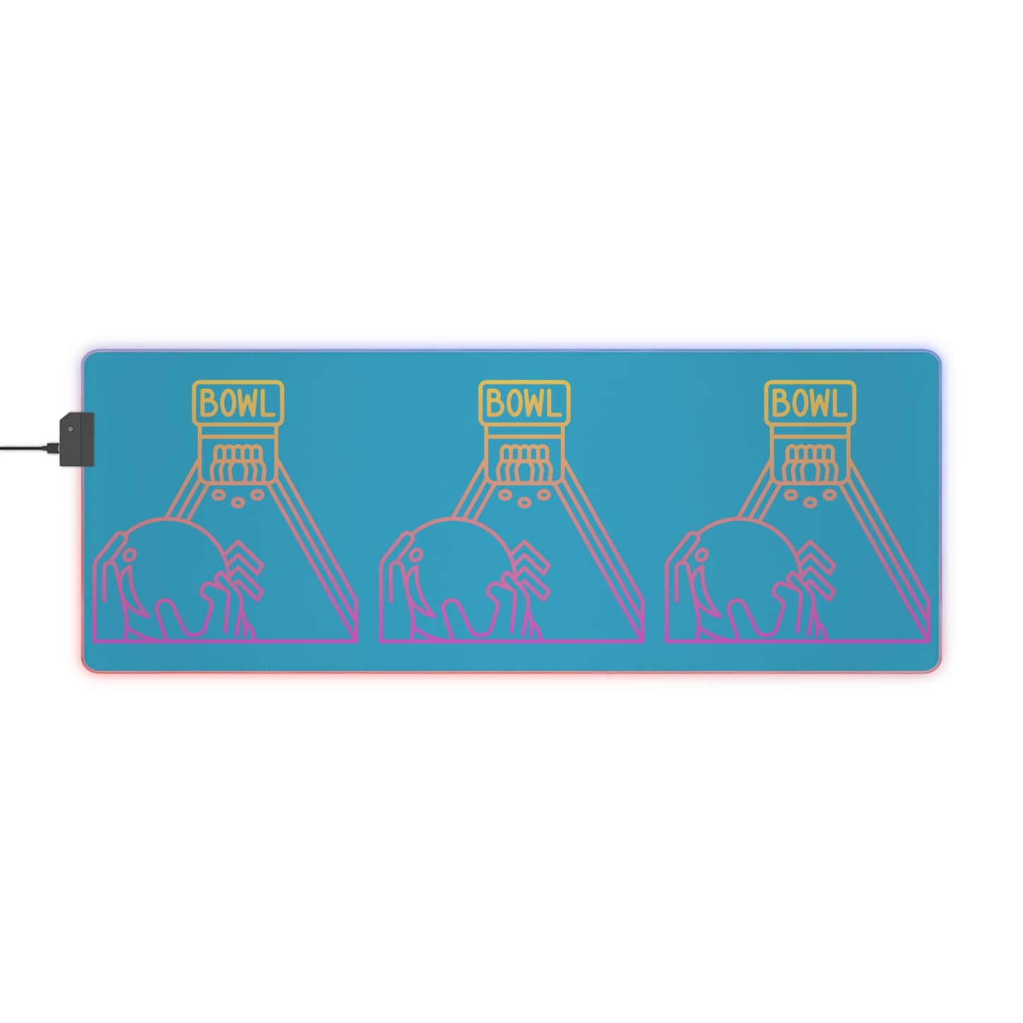 LED Gaming Mouse Pad: Bowling Turquoise