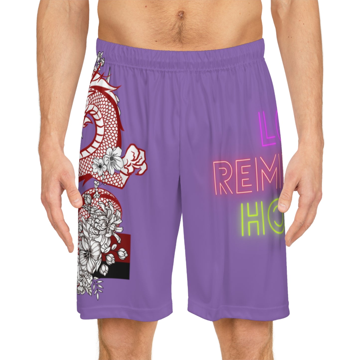 Basketball Shorts: Dragons Lite Purple