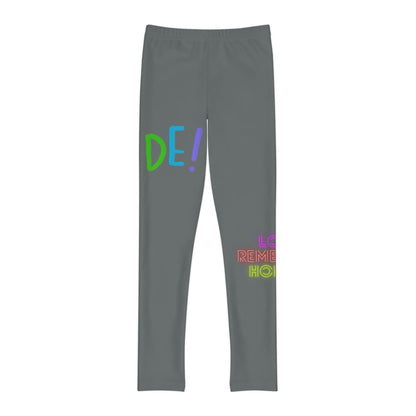 Youth Full-Length Leggings: LGBTQ Pride Dark Grey