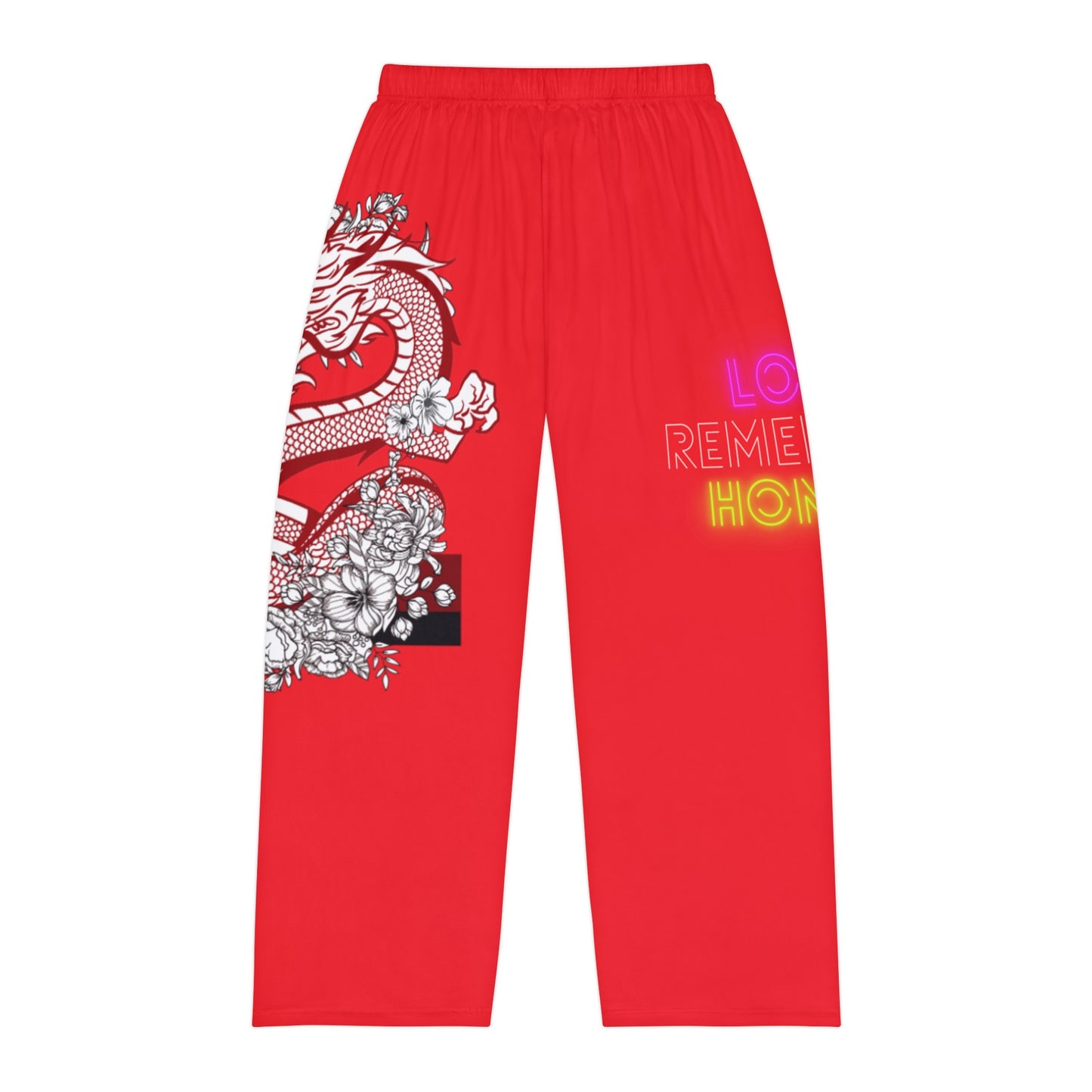 Men's Pajama Pants: Dragons Red