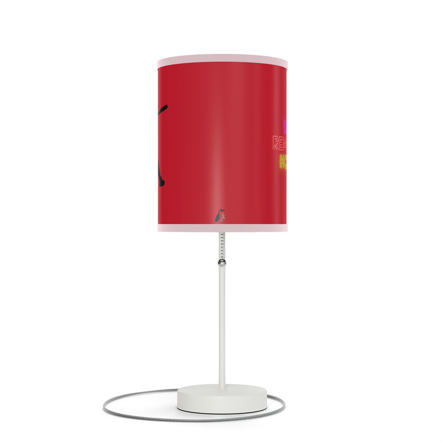 Lamp on a Stand, US|CA plug: Baseball Dark Red