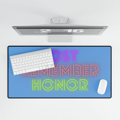 Desk Mats: Lost Remember Honor Lite Blue