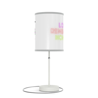 Lamp on a Stand, US|CA plug: Crazy Penguin World Logo White