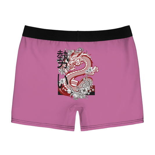 Men's Boxer Briefs: Dragons Lite Pink