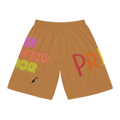 Basketball Shorts: LGBTQ Pride Lite Brown