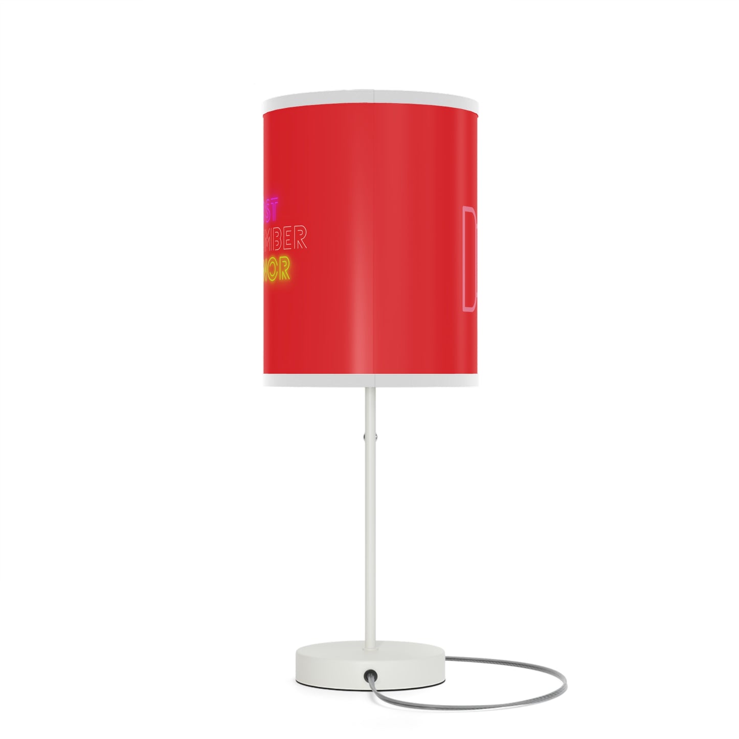 Lamp on a Stand, US|CA plug: Fight Cancer Red