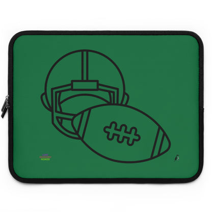 Laptop Sleeve: Football Dark Green