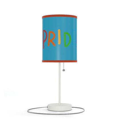 Lamp on a Stand, US|CA plug: LGBTQ Pride Turquoise 