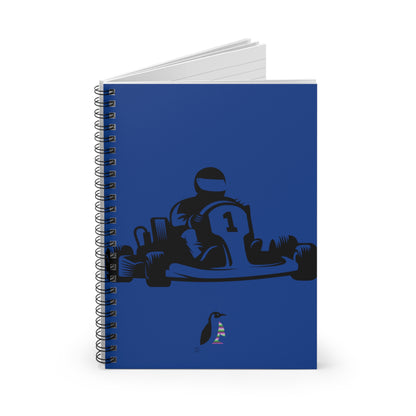 Spiral Notebook - Ruled Line: Racing Dark Blue