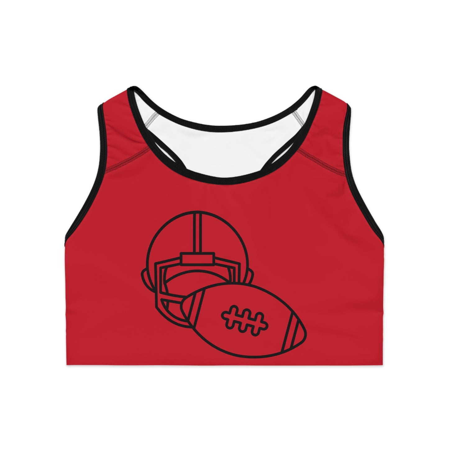 Sports Bra: Football Dark Red