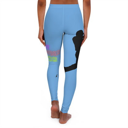 Women's Spandex Leggings: Baseball Lite Blue