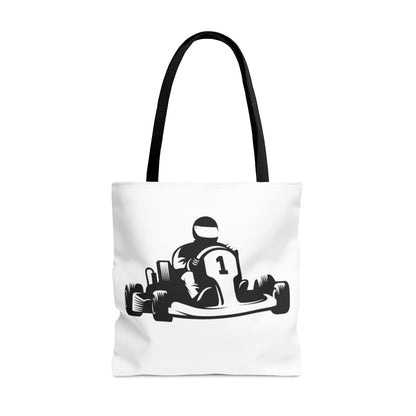 Tote Bag: Racing White