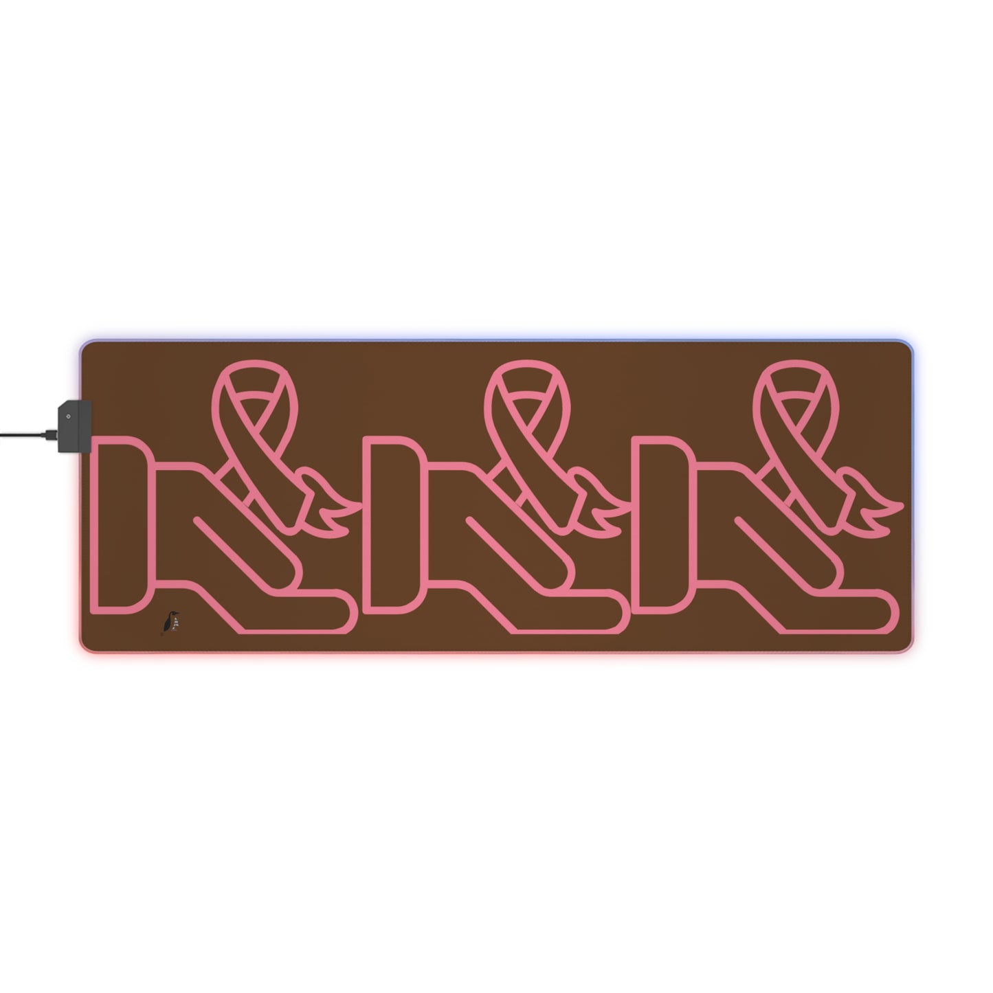 LED Gaming Mouse Pad: Fight Cancer Brown