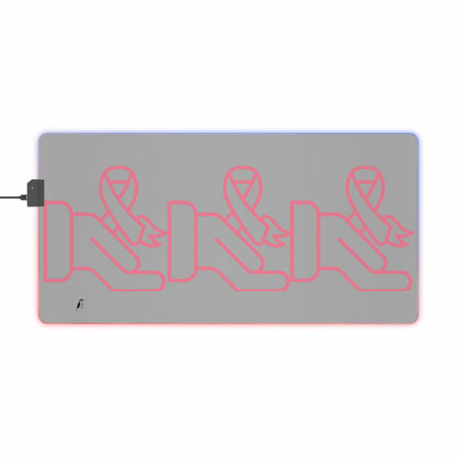 LED Gaming Mouse Pad: Fight Cancer Lite Grey