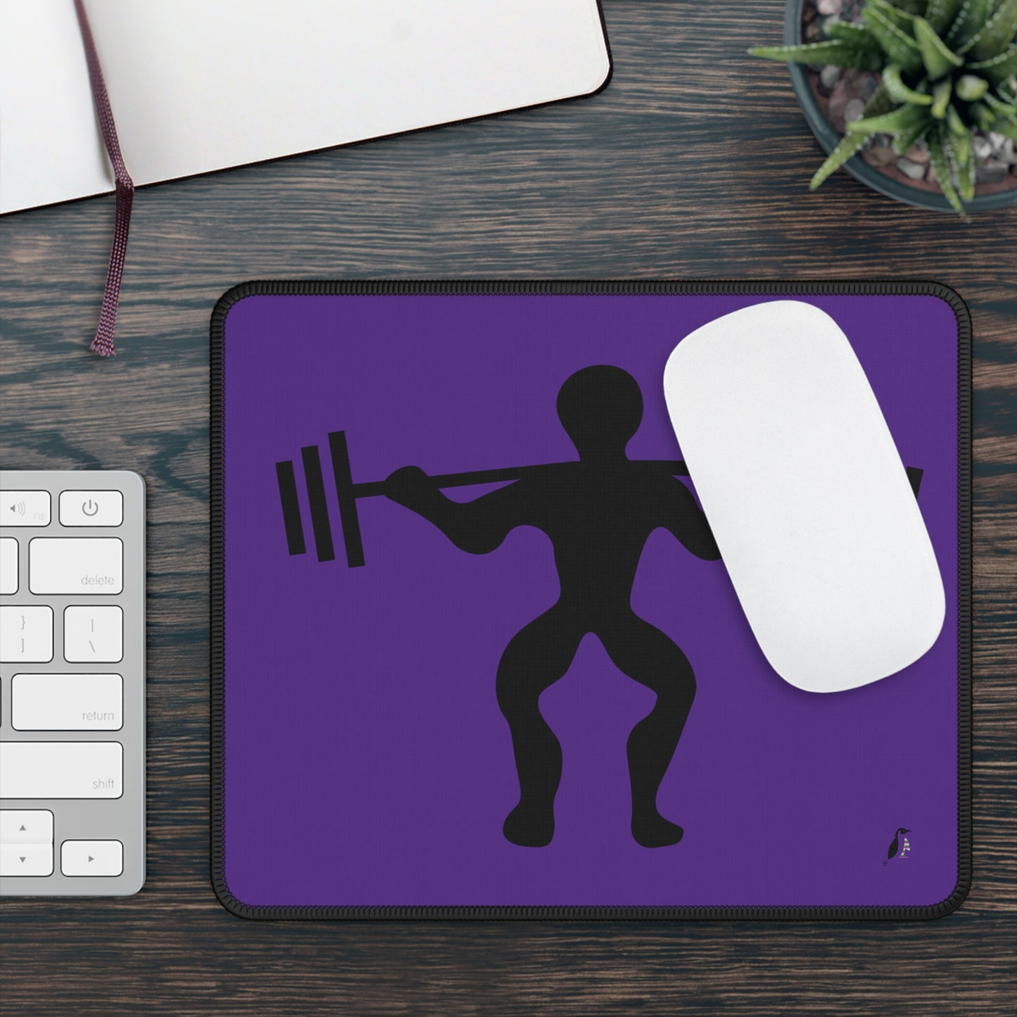 Gaming Mouse Pad: Weightlifting Purple