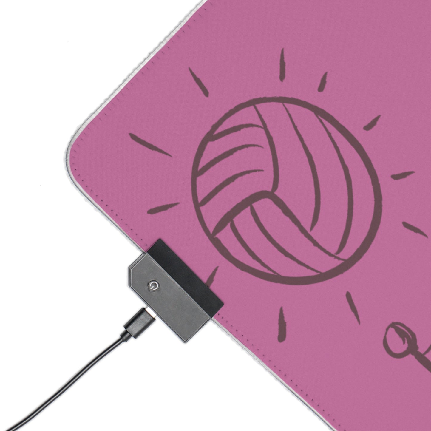 LED Gaming Mouse Pad: Volleyball Lite Pink