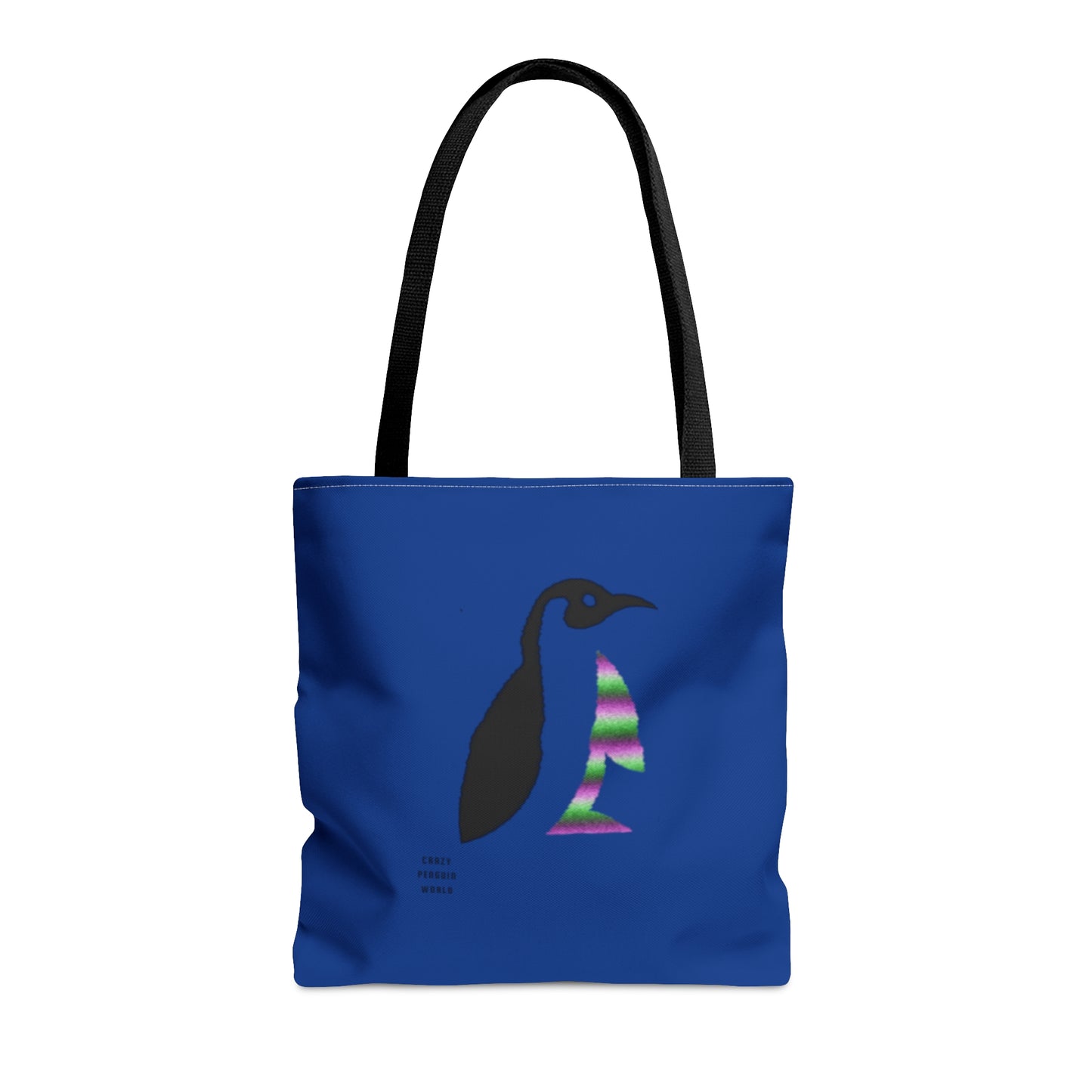 Tote Bag: Crazy Penguin World Logo Dark Blue