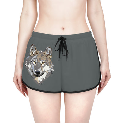 Women's Relaxed Shorts: Wolves Dark Grey