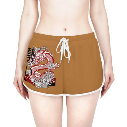 Women's Relaxed Shorts: Dragons Lite Brown