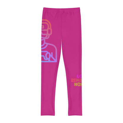 Youth Full-Length Leggings: Gaming Pink