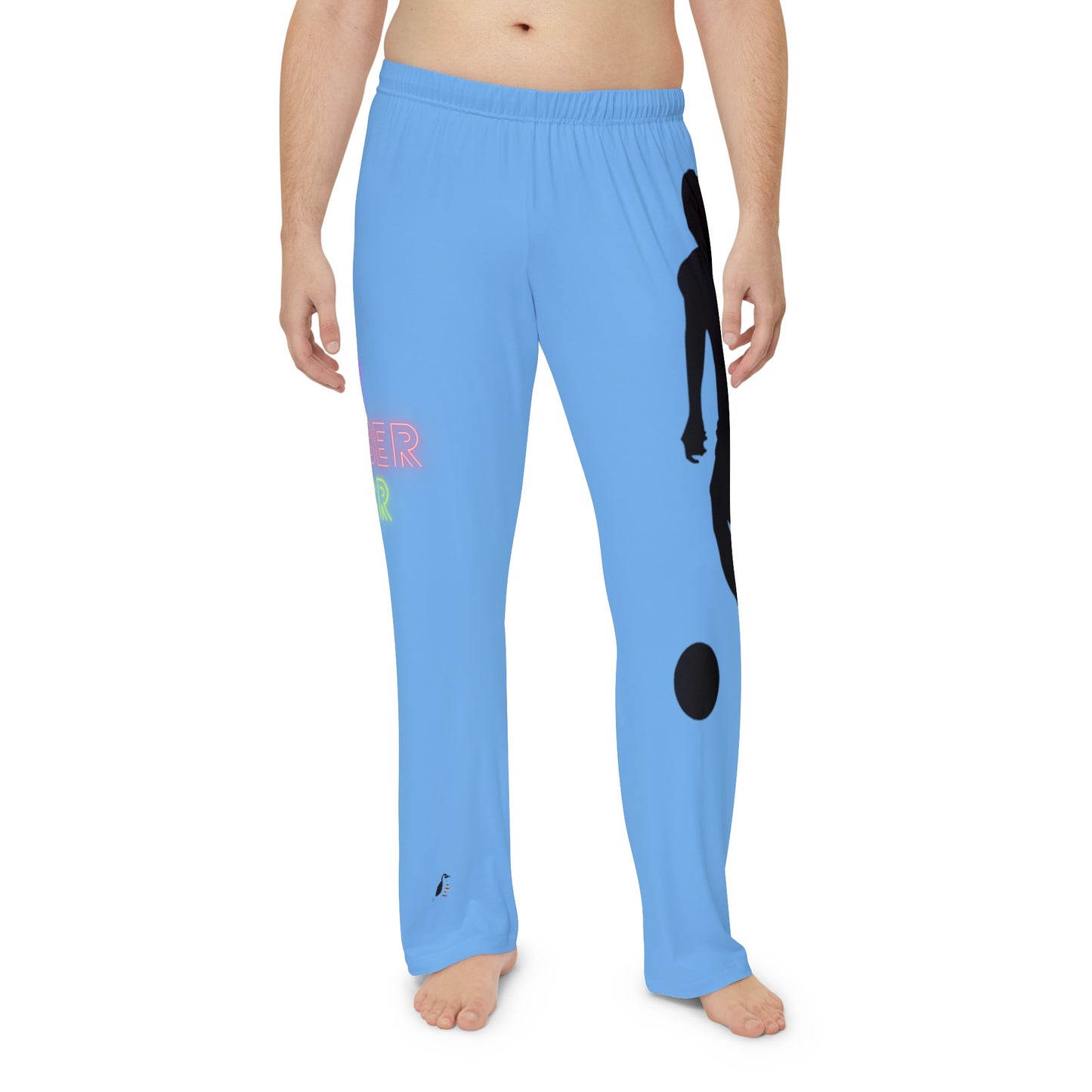 Men's Pajama Pants: Soccer Lite Blue