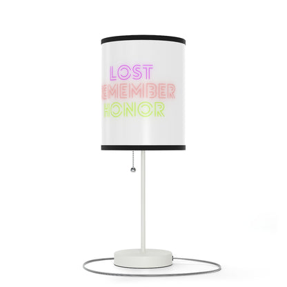 Lamp on a Stand, US|CA plug: Crazy Penguin World Logo White