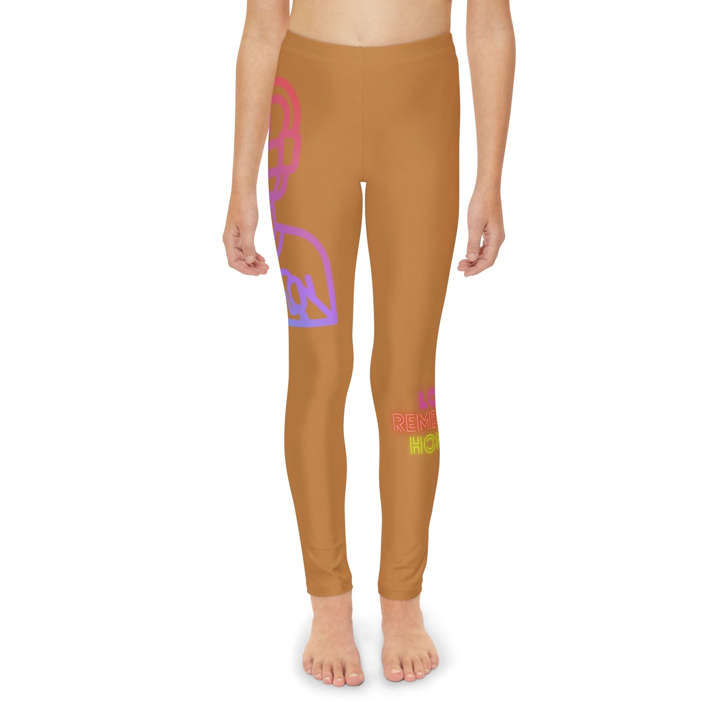 Youth Full-Length Leggings: Gaming Lite Brown