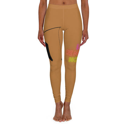 Women's Spandex Leggings: Fishing Lite Brown